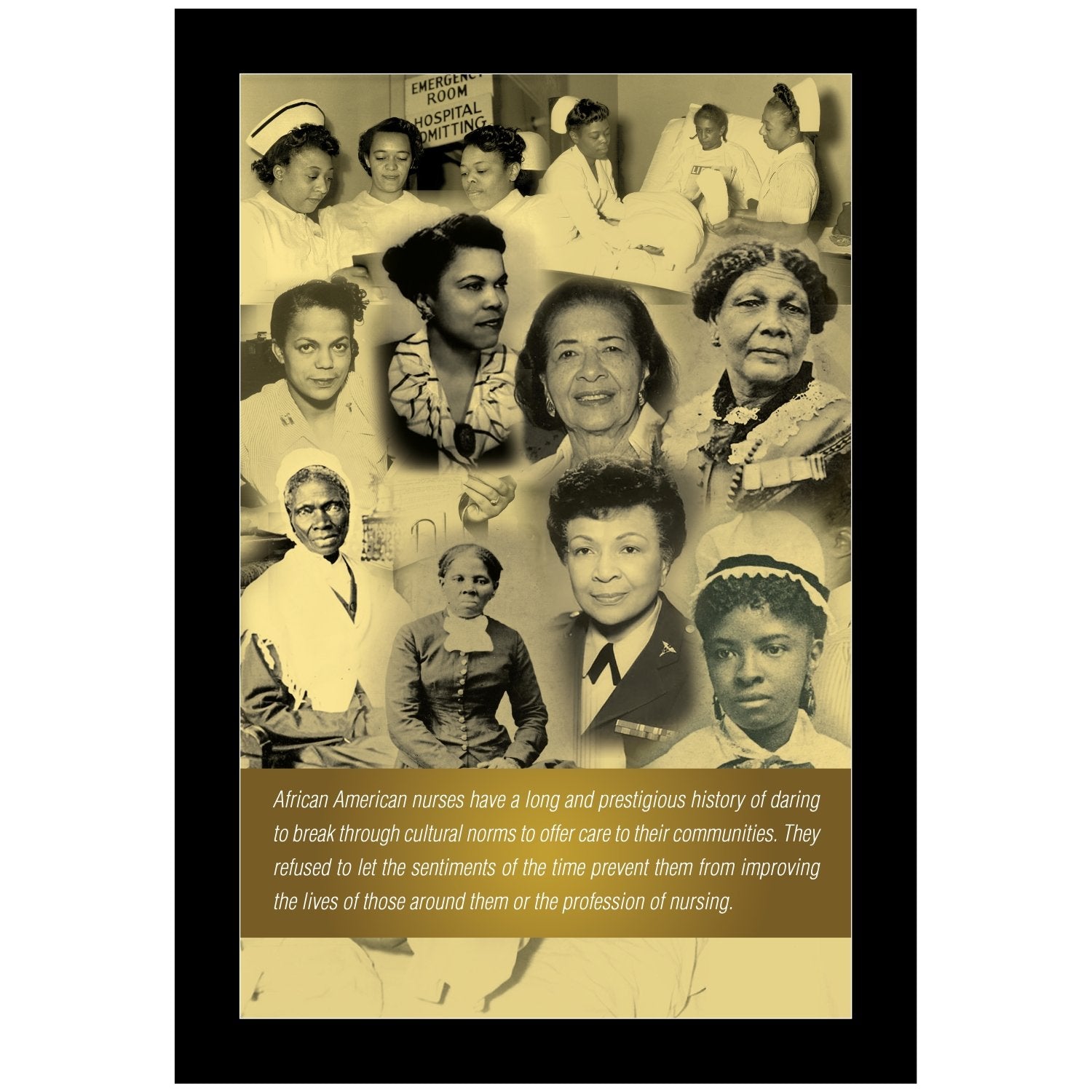 2 of 2: A Tribute to African American Nurses Poster by Sankofa Designs