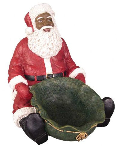 African American Santa Claus Candy Holder Figurine (Large)