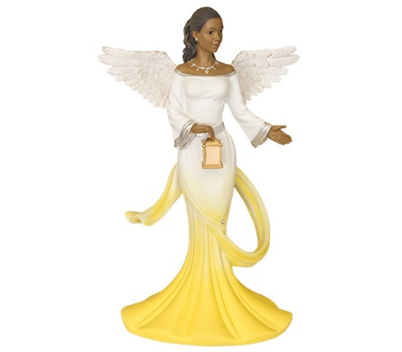 African American Sash Angel Figurine in Yellow by Positive Image Gifts