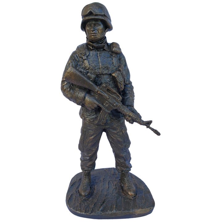 African-American Soldier Figurine by Michael Garman (Bronze Tone)