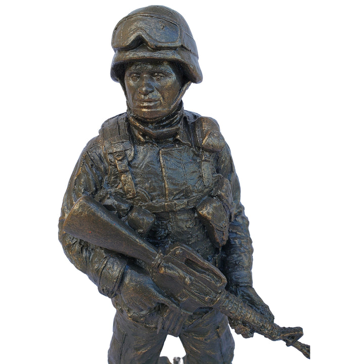 African-American Soldier Figurine by Michael Garman (Bronze Tone)