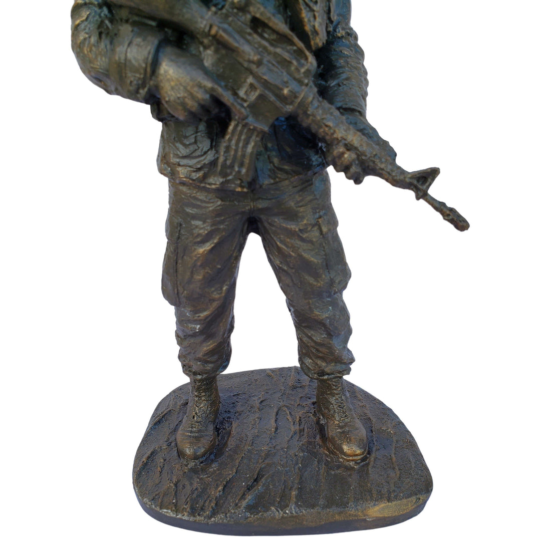 African-American Soldier Figurine by Michael Garman (Bronze Tone)