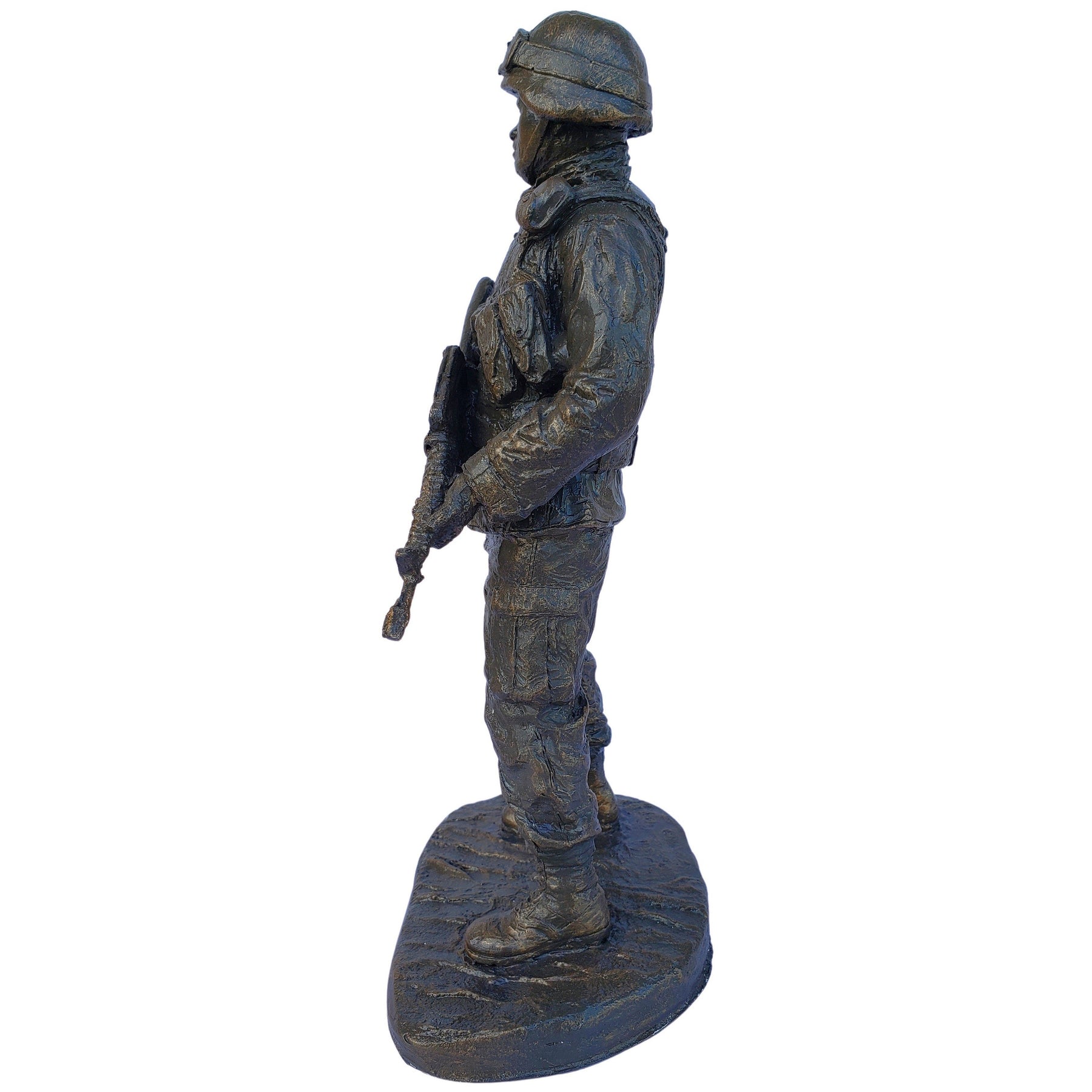 8 of 12: African-American Soldier Figurine by Michael Garman (Bronze Tone)