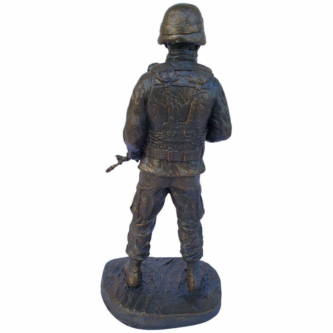 African-American Soldier Figurine by Michael Garman (Bronze Tone)