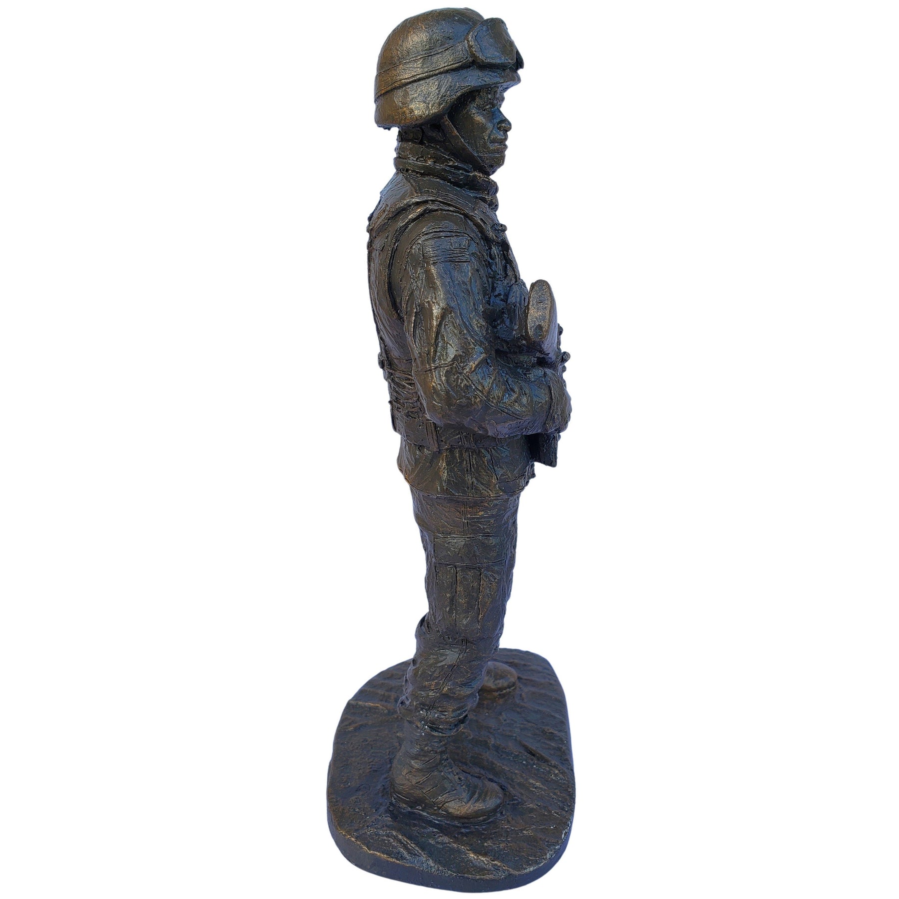 11 of 12: African-American Soldier Figurine by Michael Garman (Bronze Tone)