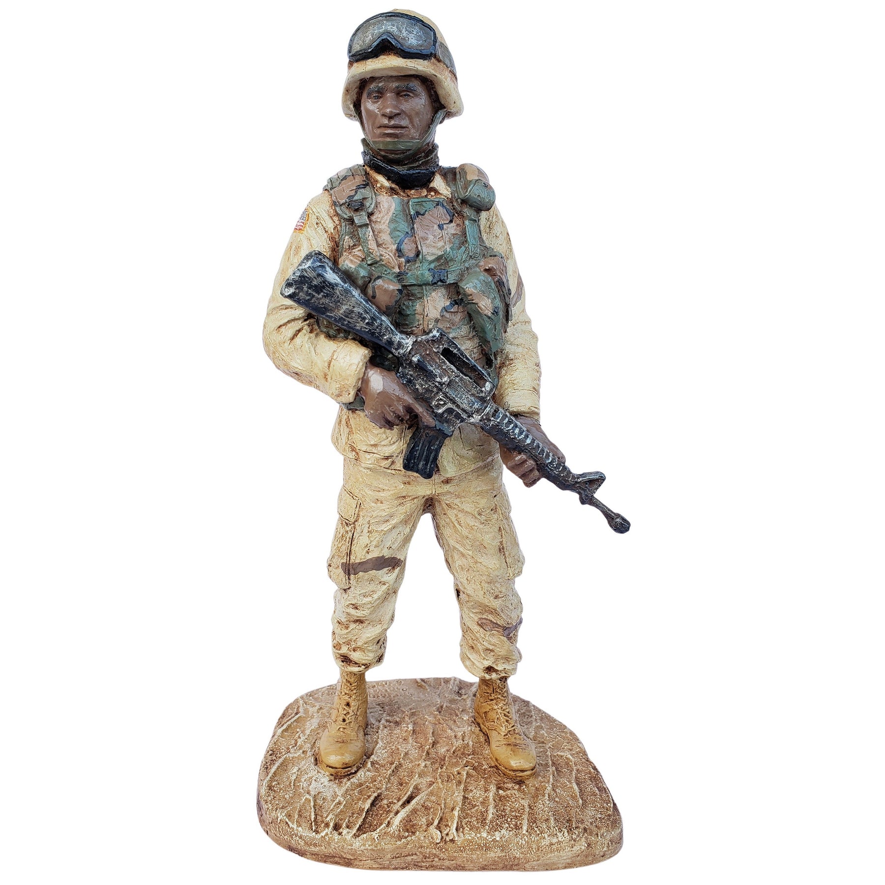 1 of 12: African-American Soldier Figurine by Michael Garman (Hand Painted)