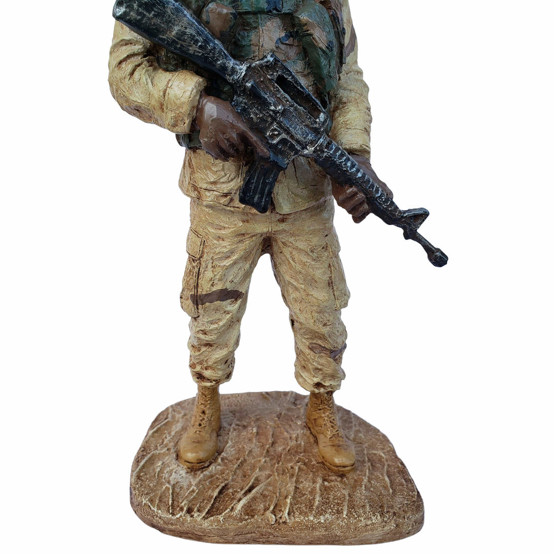 African-American Soldier Figurine by Michael Garman (Hand Painted)