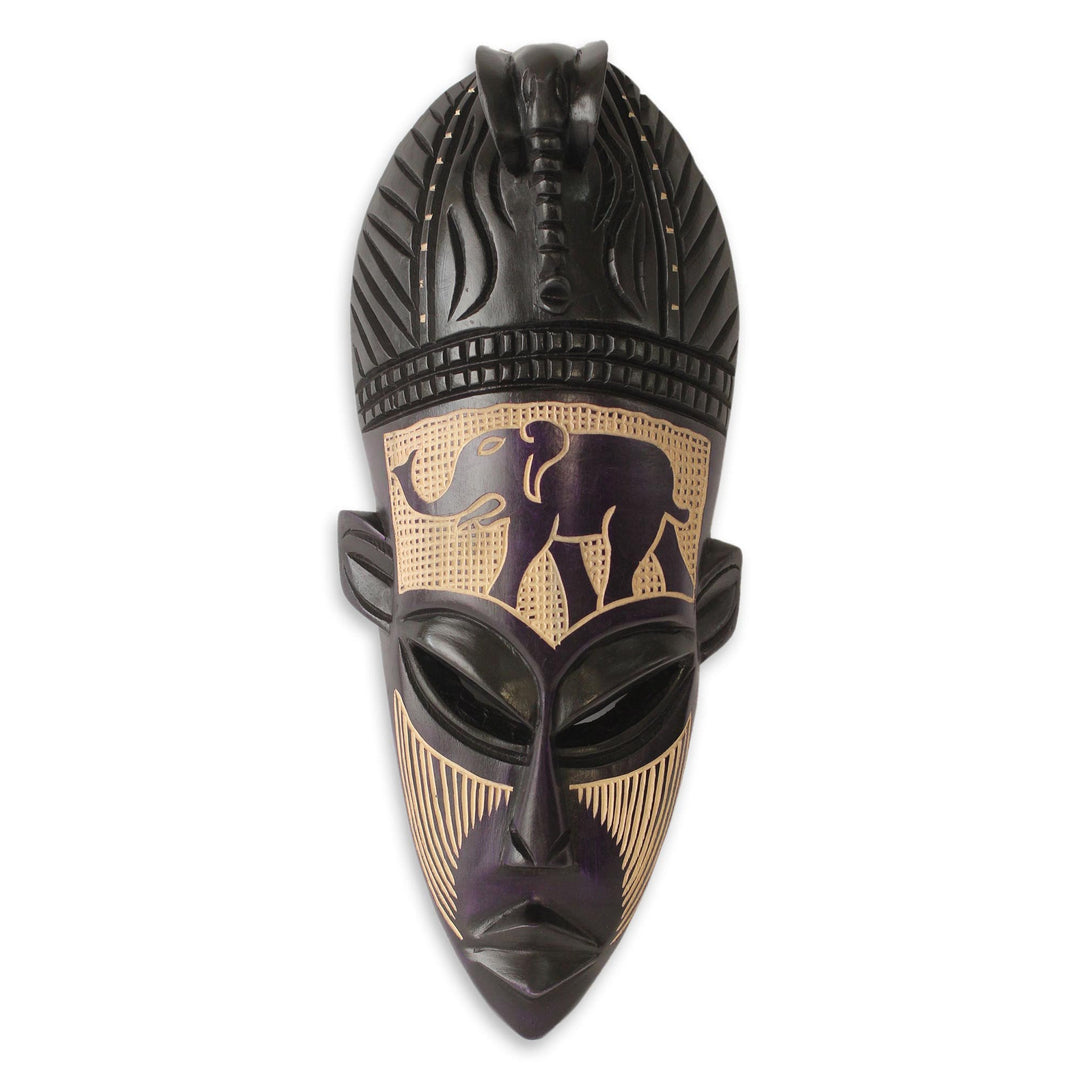 Authentic West African Elephant Spirit Mask by Theophilus Sackey (Ghana)