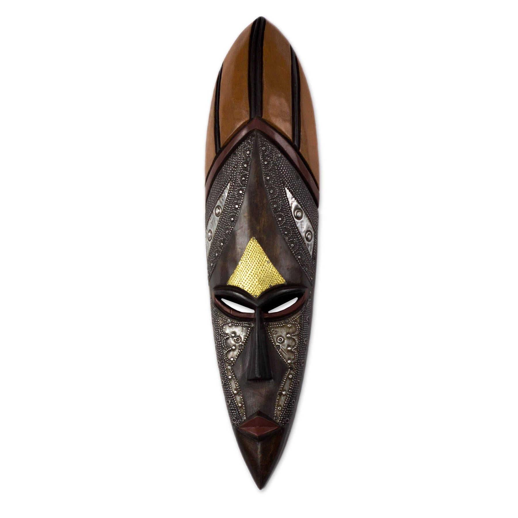 2 of 6: Authentic Hand Made African Empress Mask by Victor Dushie