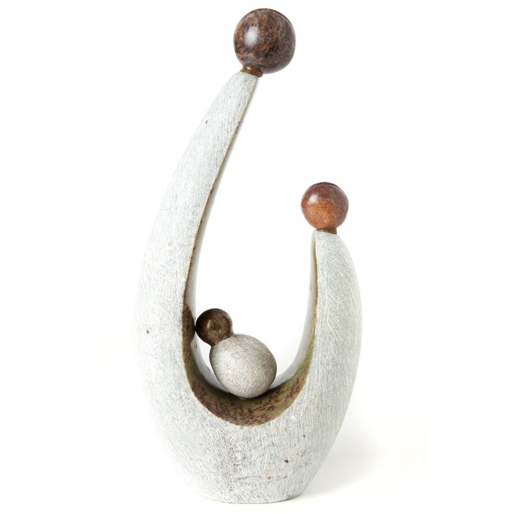 Authentic Hand Made Spring Stone Parenthood Shona Sculpture by Luke Jimu