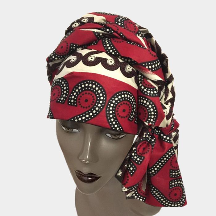 Authentic African Wax Print Fabric Head Wrap by Boutique Africa