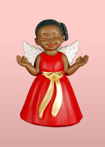 Worship (Red): African American Christmas Ornament