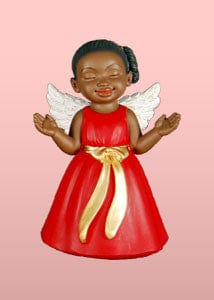Worship (Red): African American Christmas Ornament