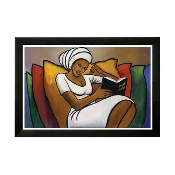 Afternoon Reader by Romeo (Black Frame)