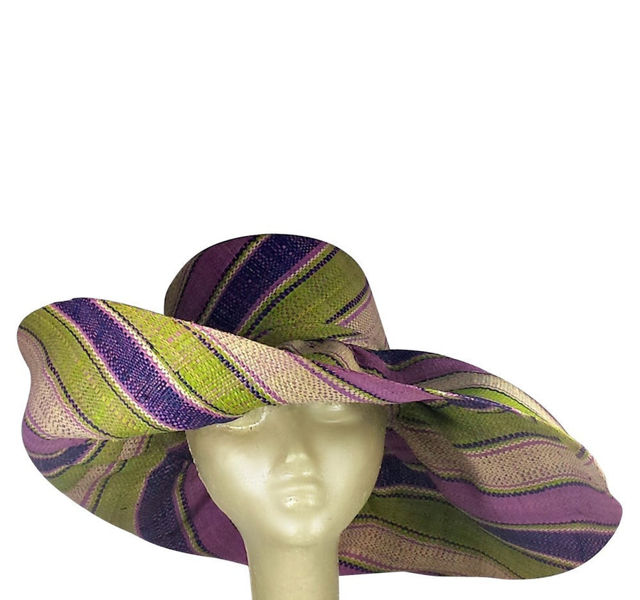Afua: Hand Woven Madagascar Shapeable Raffia Hat (7 inch brim)