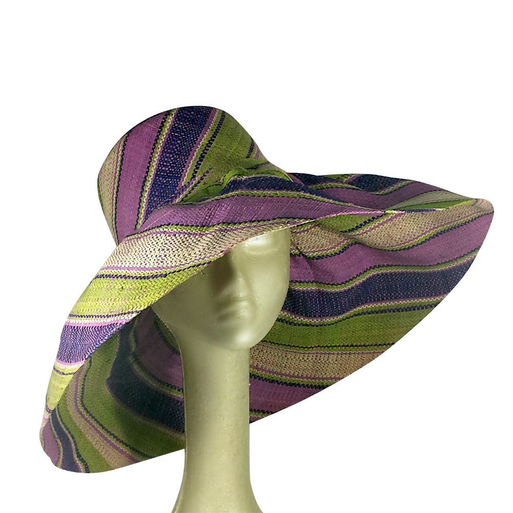 Afua: Hand Woven Madagascar Shapeable Raffia Hat (7 inch brim)
