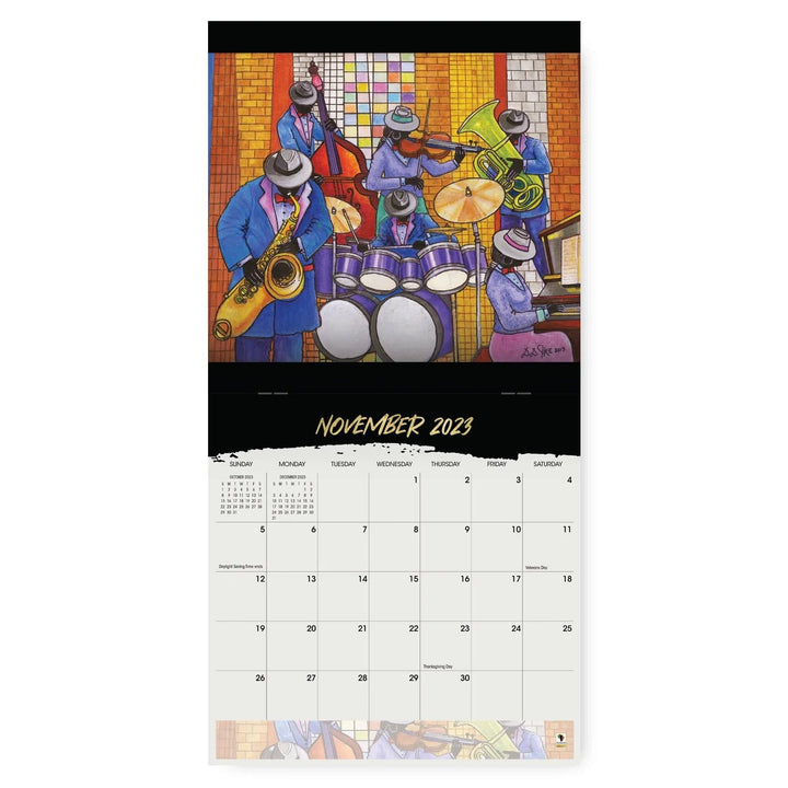All That Jazz by D.D. Ike: 2023 African American Wall Calendar (Inside)