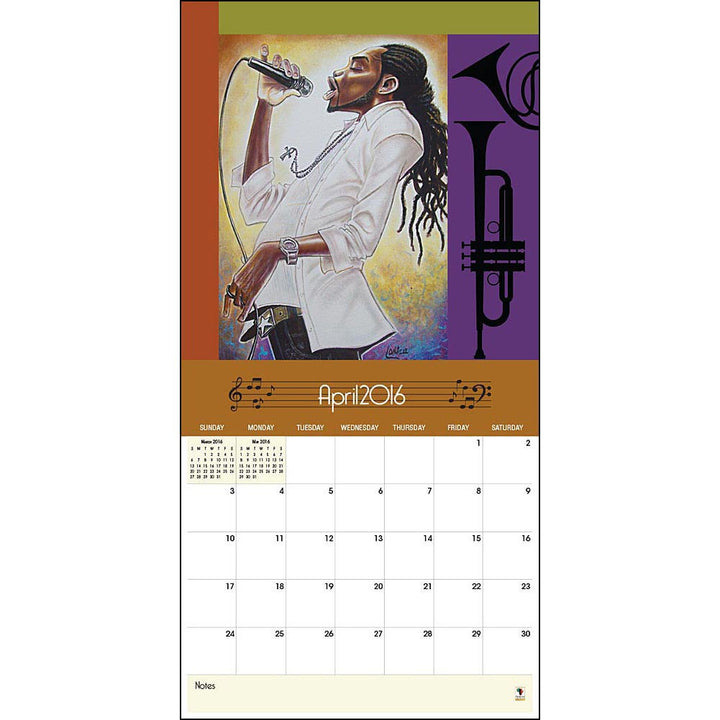 All That Jazz: 2016 African American Calendar (Inside) by Lonnie Ollivierre