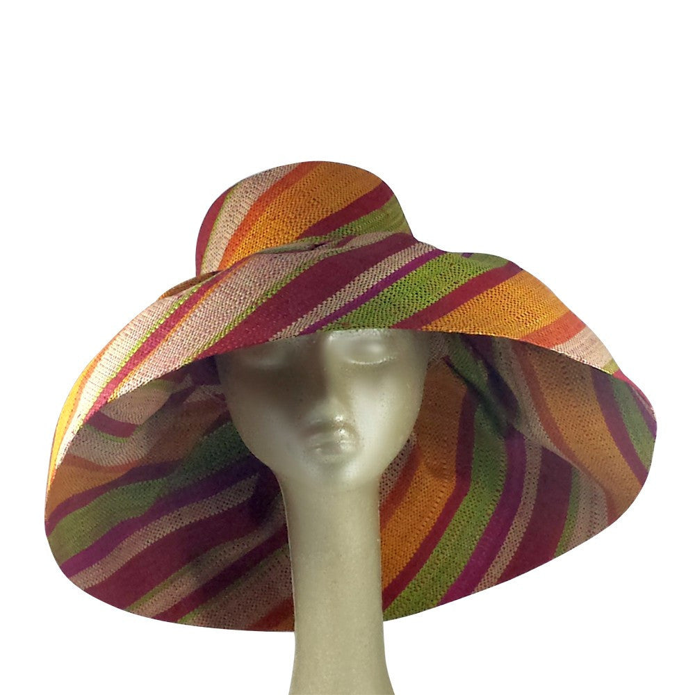 3 of 5: Amara: Hand Woven Multicolored Madagascar Raffia Hat