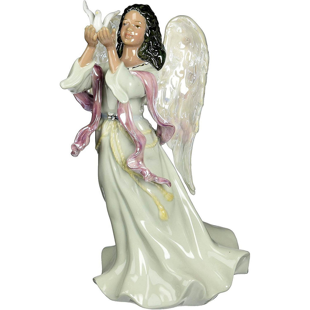 Angel with Dove: African American Porcelain Figurine by Cosmos Gifts
