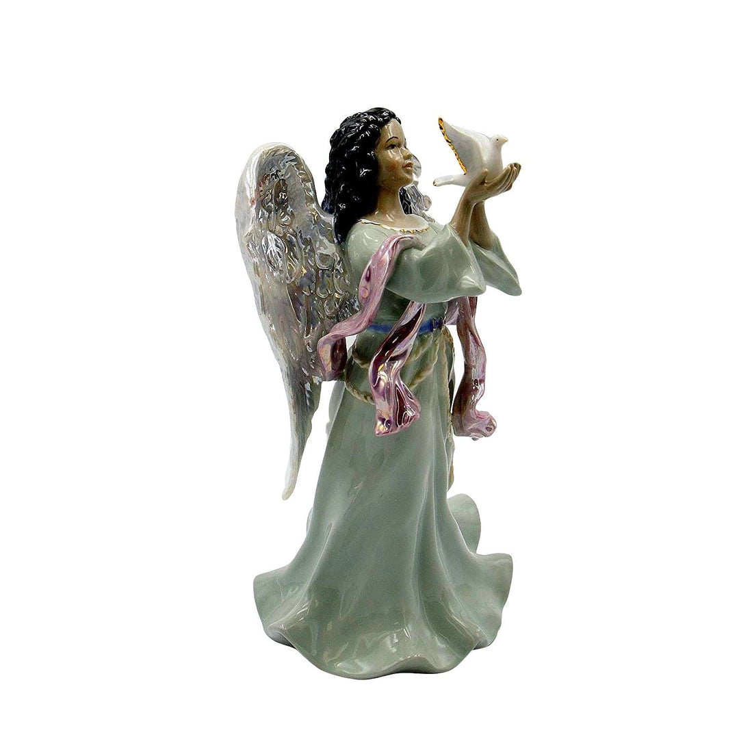 Angel with Dove: African American Porcelain Figurine by Cosmos Gifts