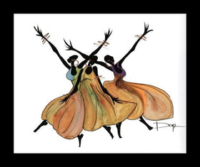 Angelic Moves by Doyle (Mini Print - Black Frame)