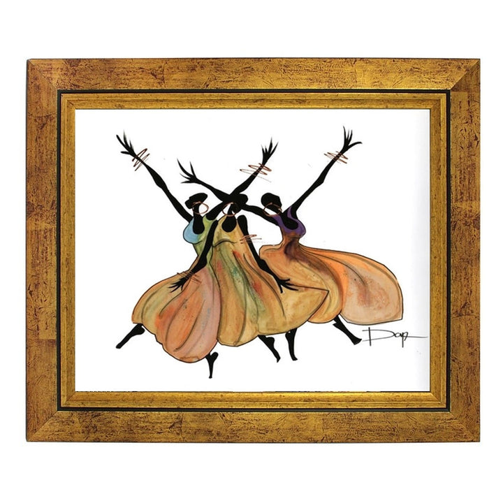 Angelic Moves by Doyle (Mini Print - Gold Frame)