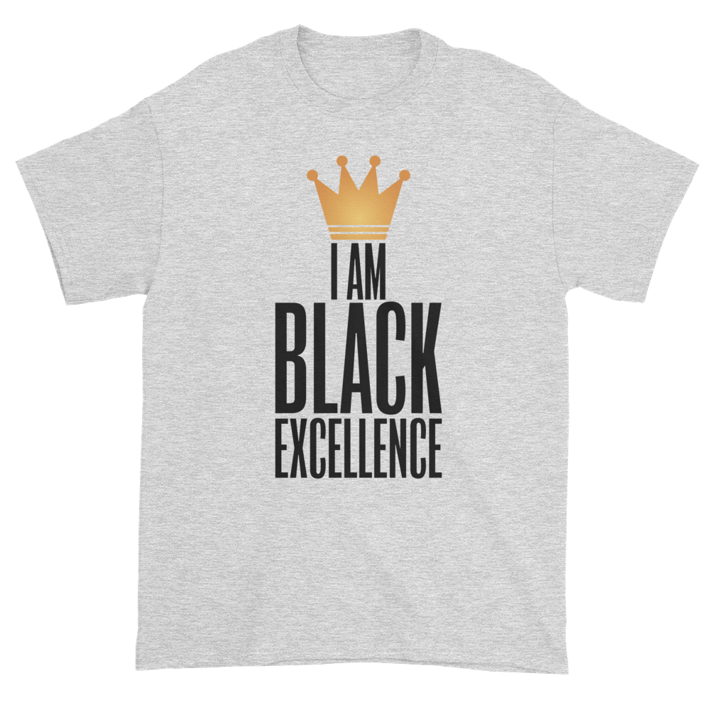 I Am Black Excellence Men's Short Sleeved T-Shirt (Grey)
