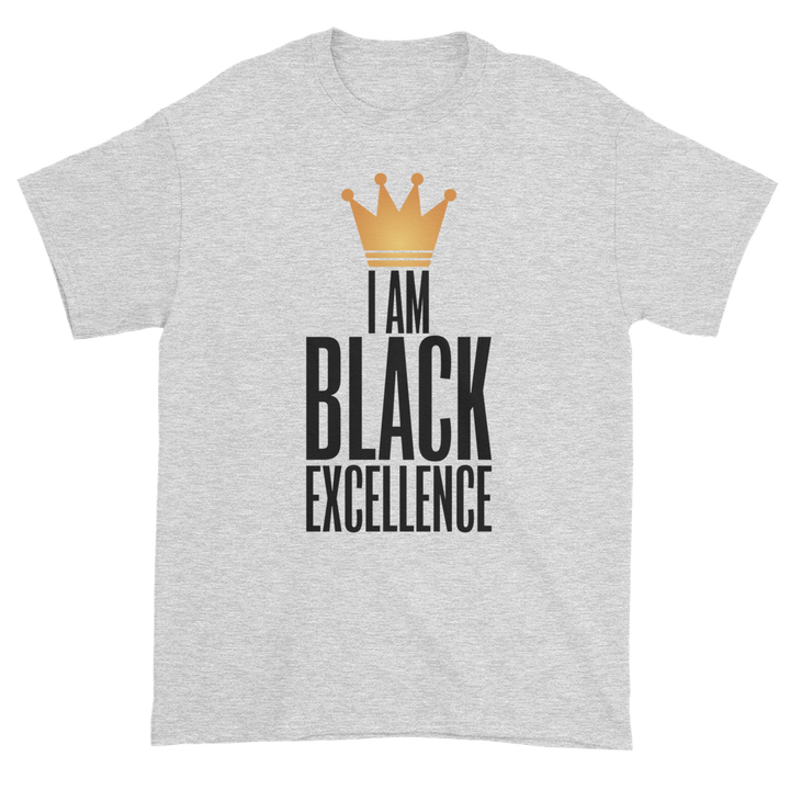 I Am Black Excellence Men's Short Sleeved T-Shirt (Grey)