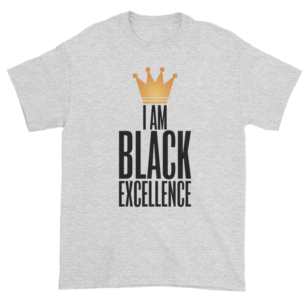 I Am Black Excellence Men's Short Sleeved T-Shirt (Grey)