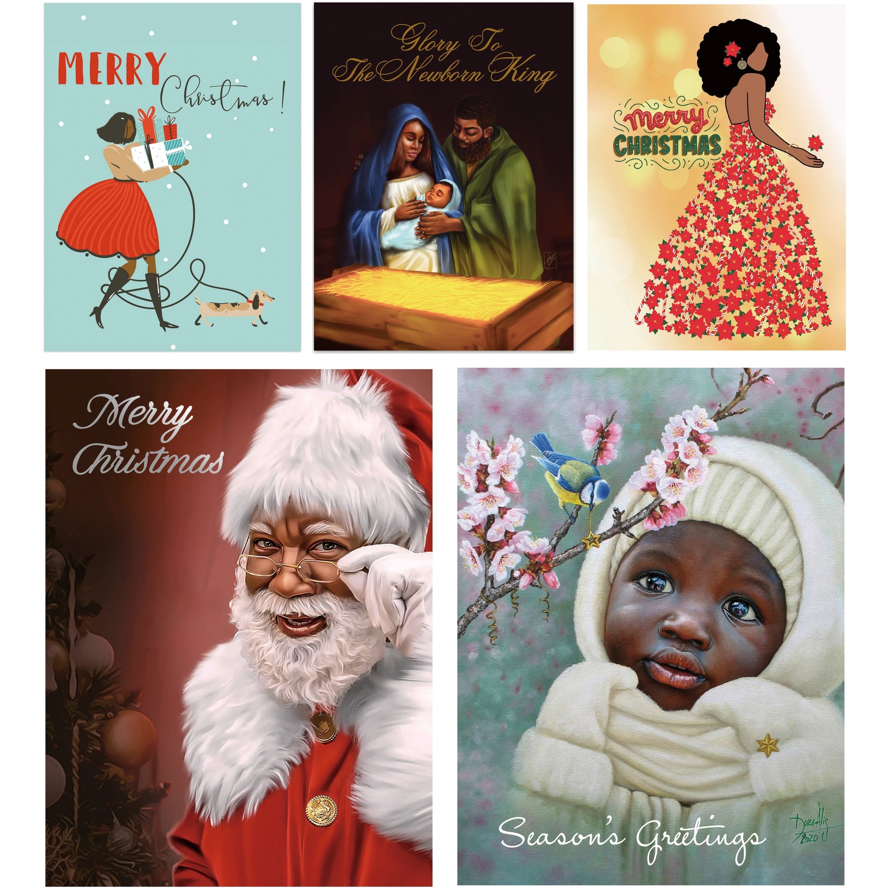 1 of 11: Assorted Box Set #4: African American Christmas Card Box Set
