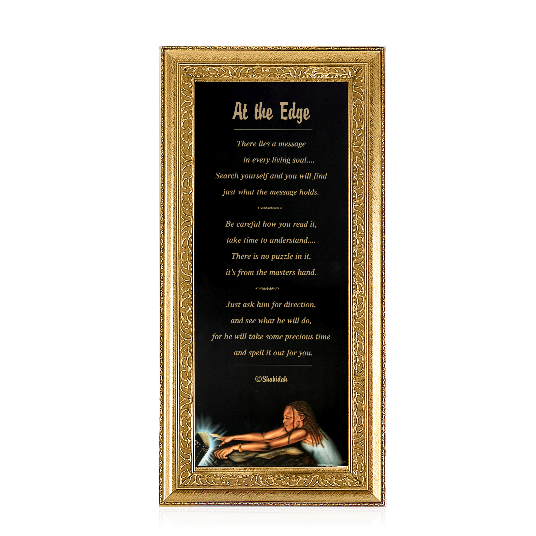 4 of 4: At the Edge (Female) by Fred Mathews and Shahidah (Gold Frame)