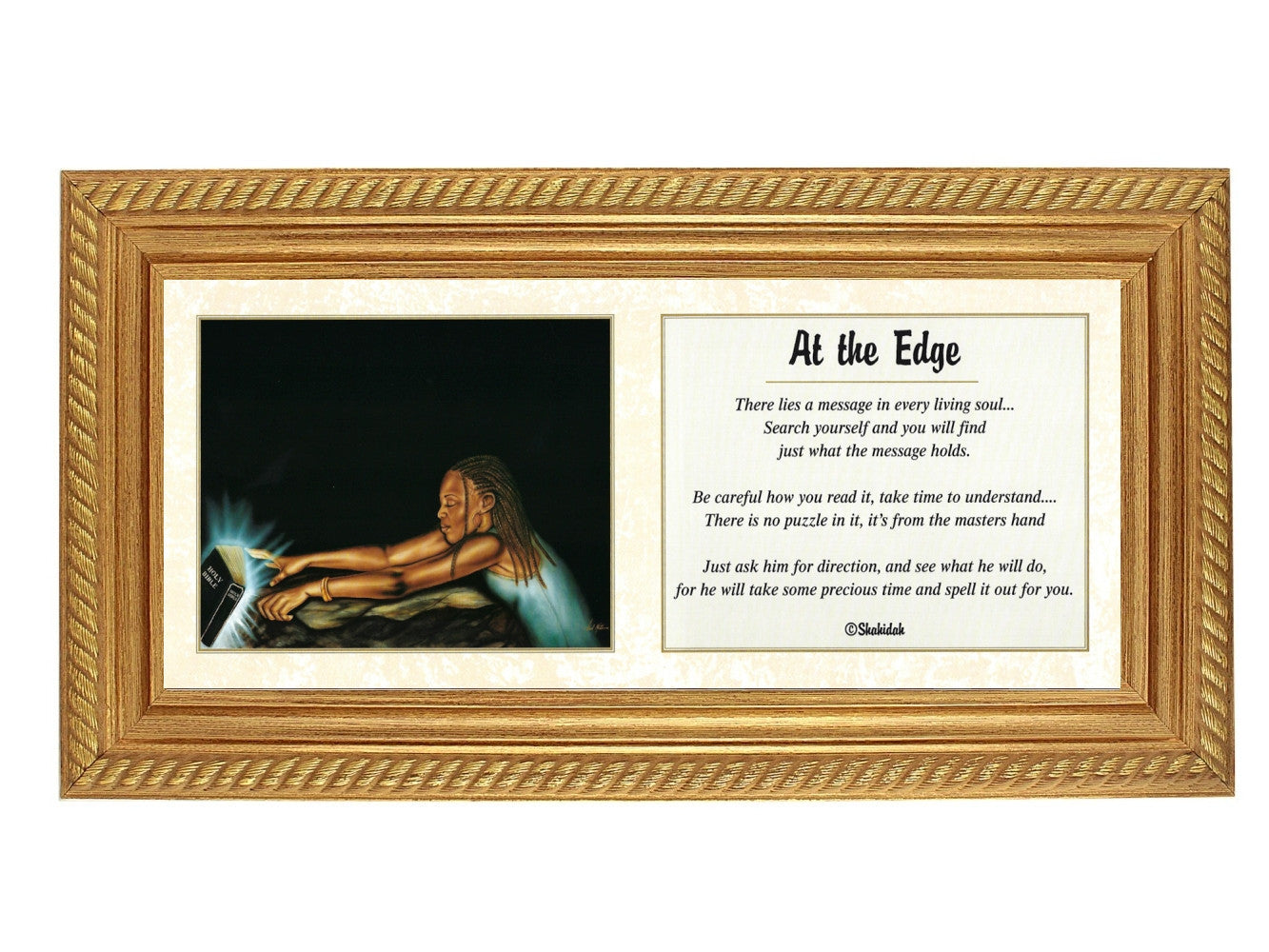 2 of 4: At the Edge (Female) by Fred Mathews and Shahidah (Gold Frame)