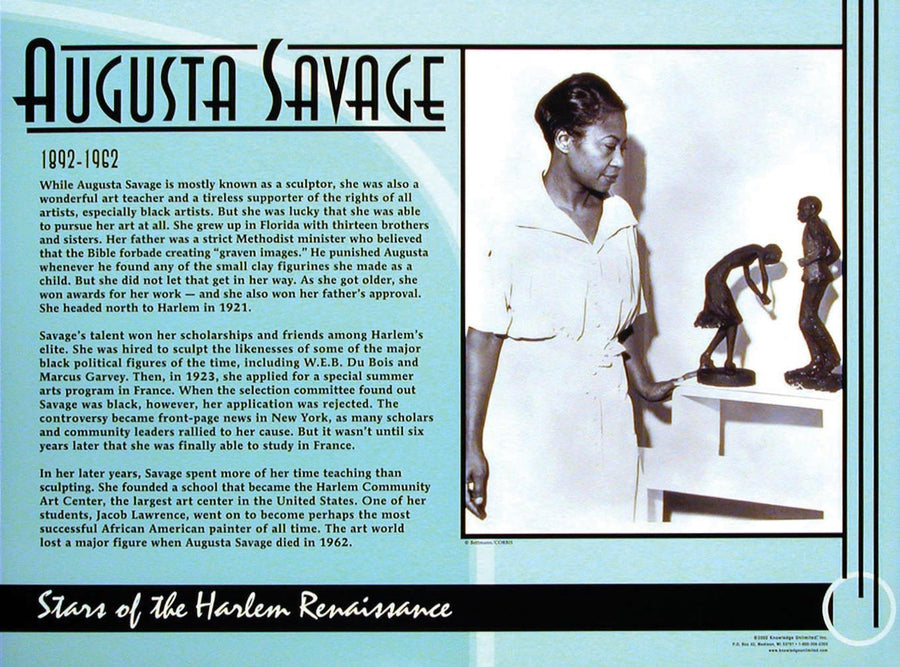 Stars of the Harlem Renaissance: Augusta Savage Poster by Knowledge Unlimited