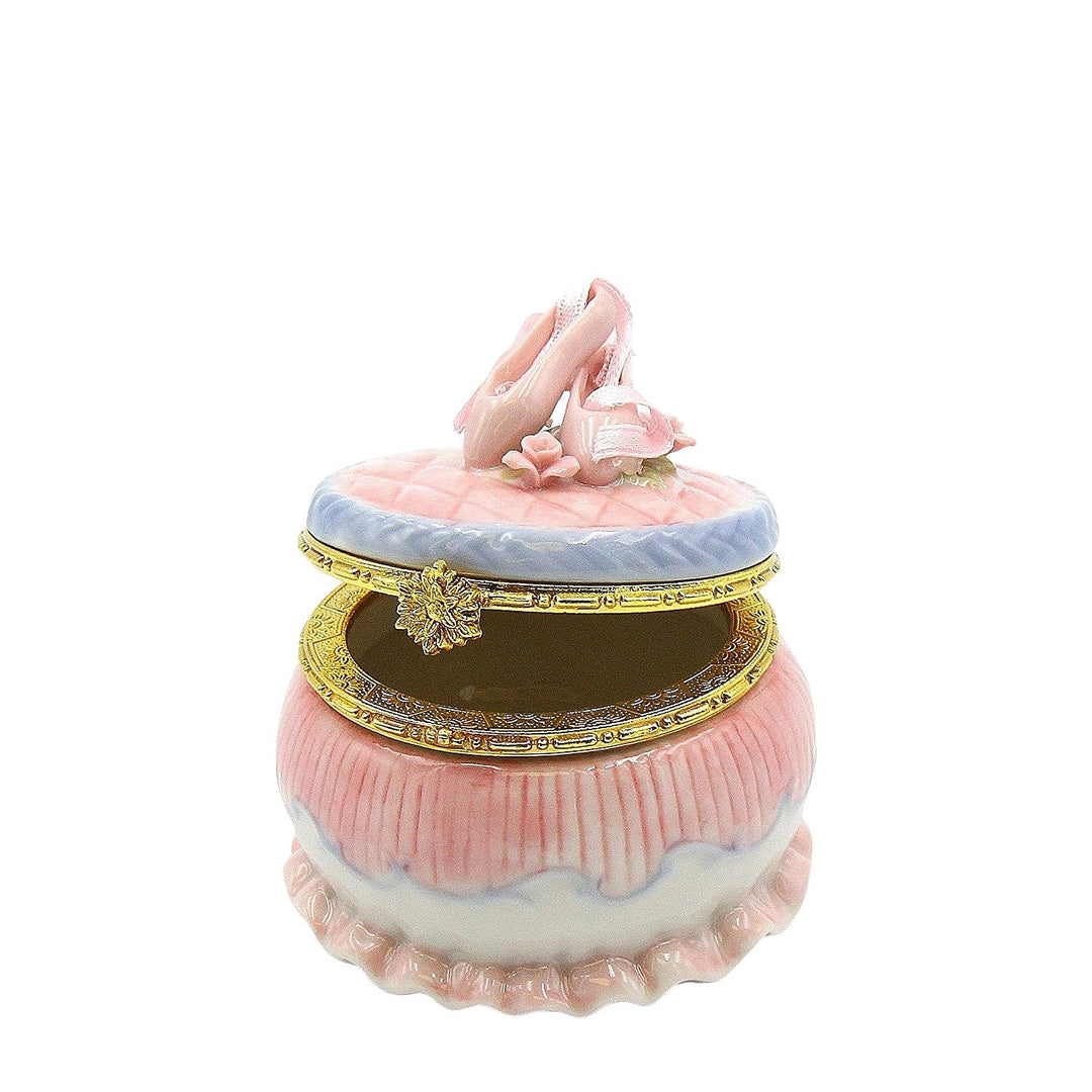 Ballerina Hinged Porcelain Keepsake Box by Cosmos Gifts