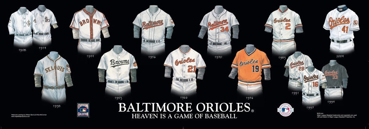 orioles jerseys through the years