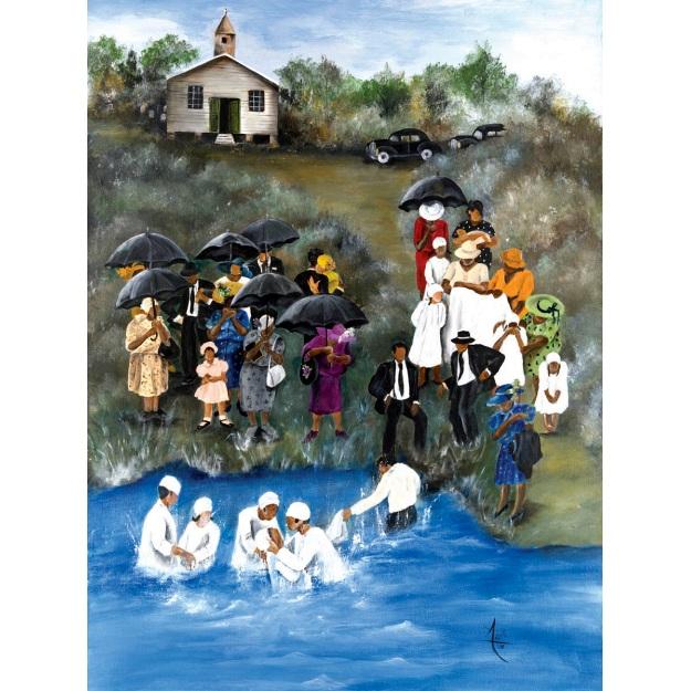 Baptism by Annie Lee: African American Jigsaw Puzzle