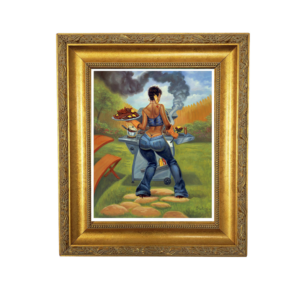 BBQ by Sterling Brown (Gold Frame)