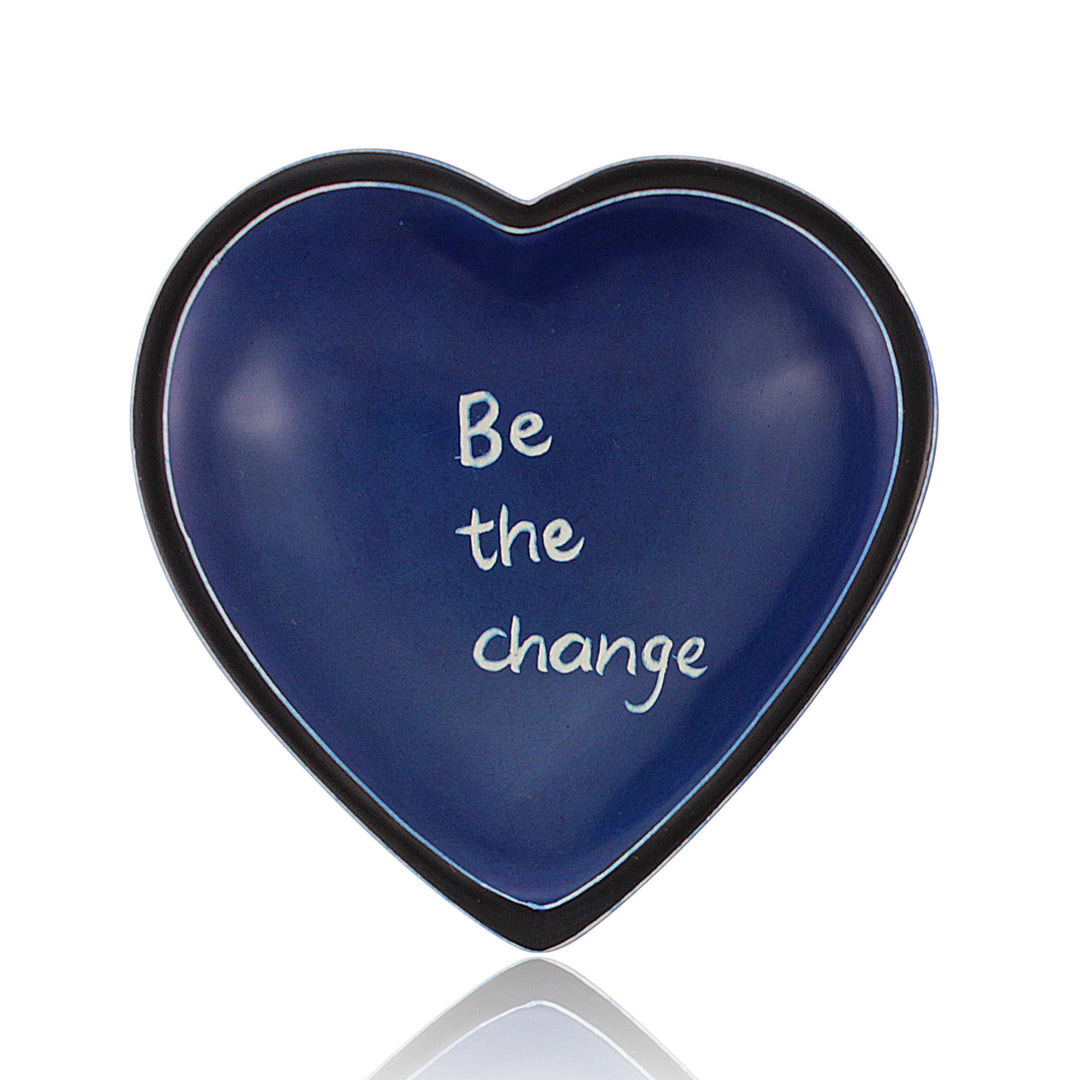 Be the Change Kenyan Heart Shaped Soapstone Dish by Venture Imports
