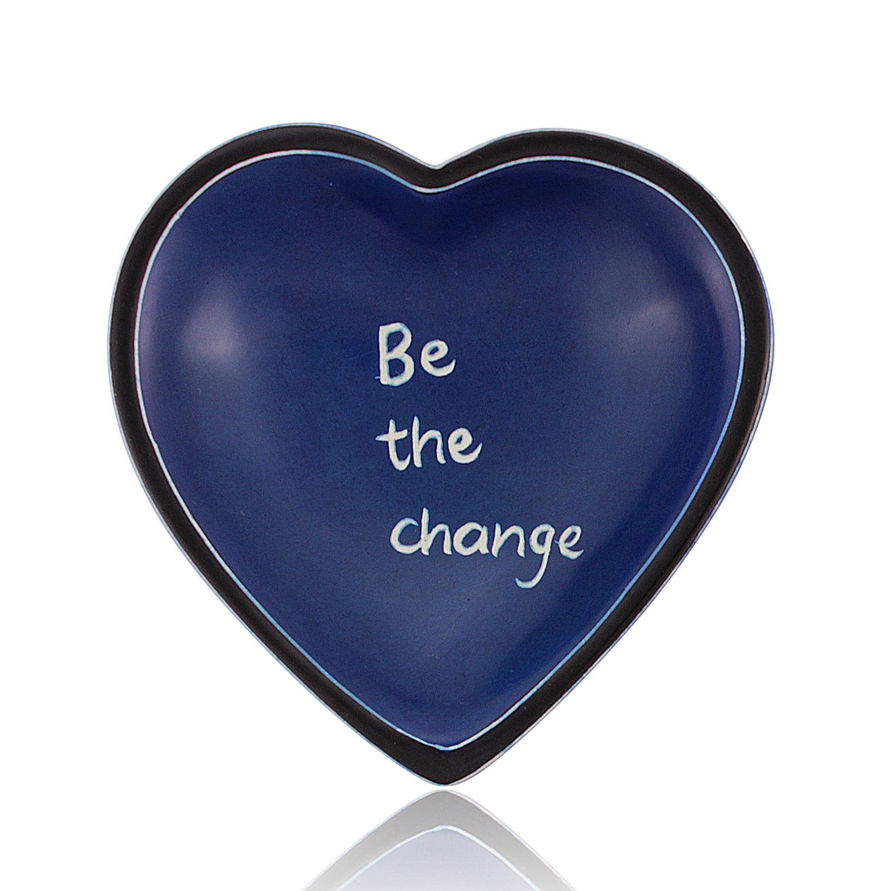 4 of 8: Be the Change Kenyan Heart Shaped Soapstone Dish by Venture Imports