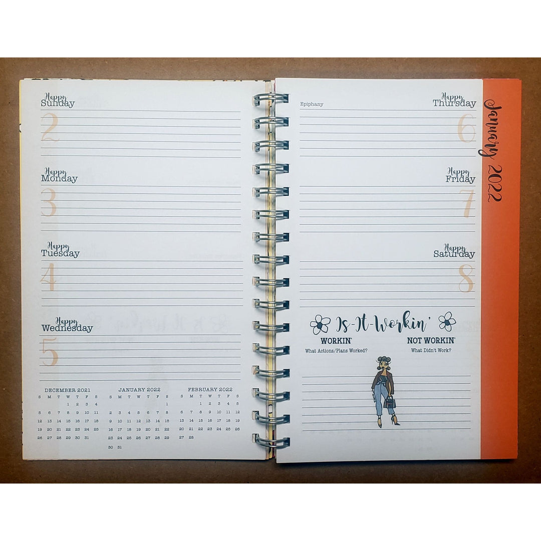 100% Pure Choc-LIT! by Kiwi McDowell: 2022 African American Weekly Planner (Interior)