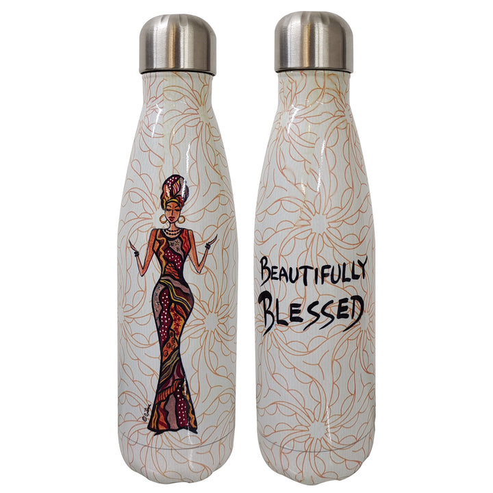 Beautifully Blessed by Cidne Wallace: African American Stainless Steel Bottle