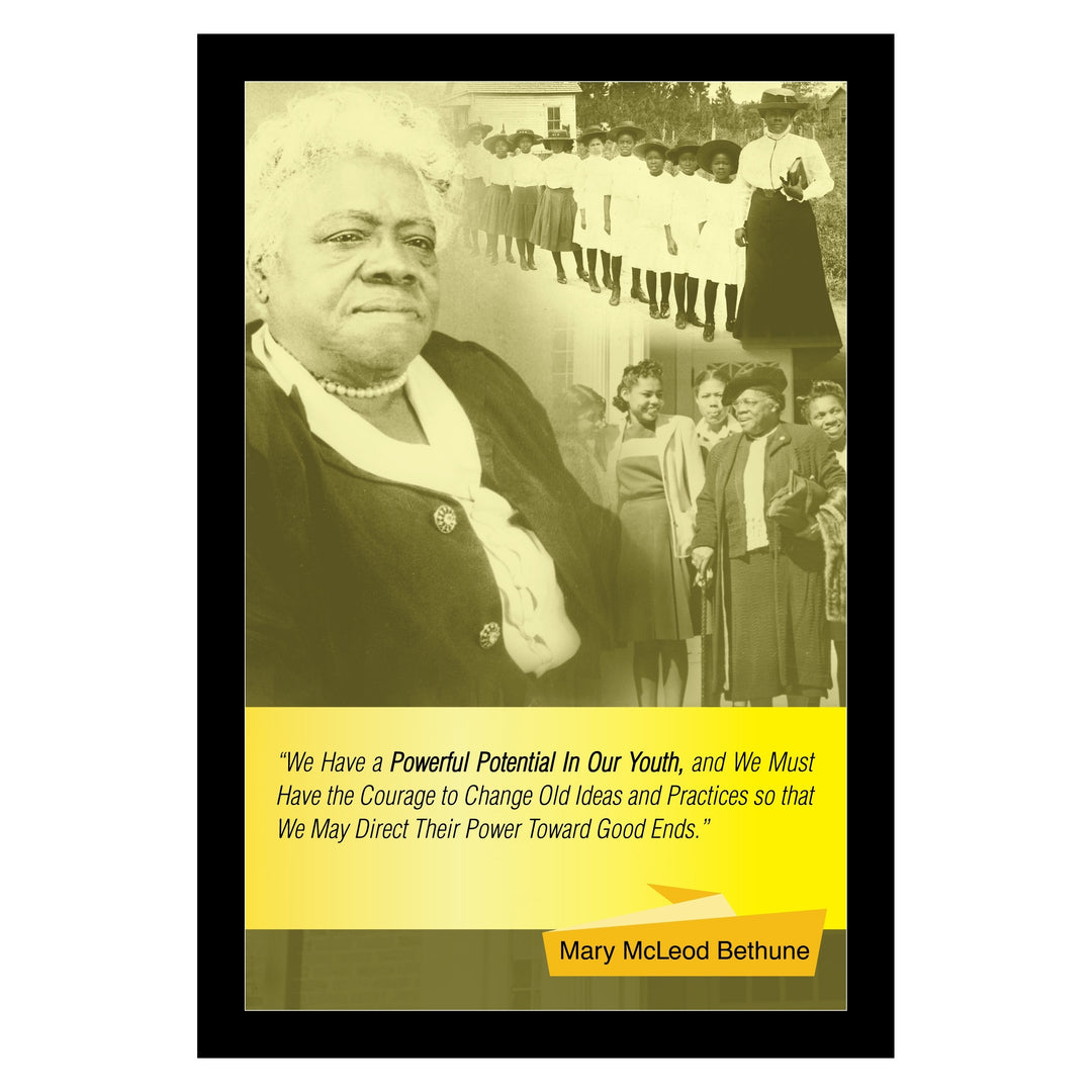 Mary McLeod Bethune: In Our Youth by Sankofa Designs (Black Frame)