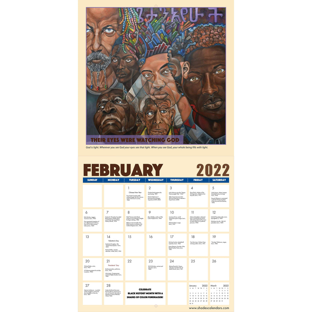 Between the Lines by David Cassidy: 2022 African American Calendar (Interior)