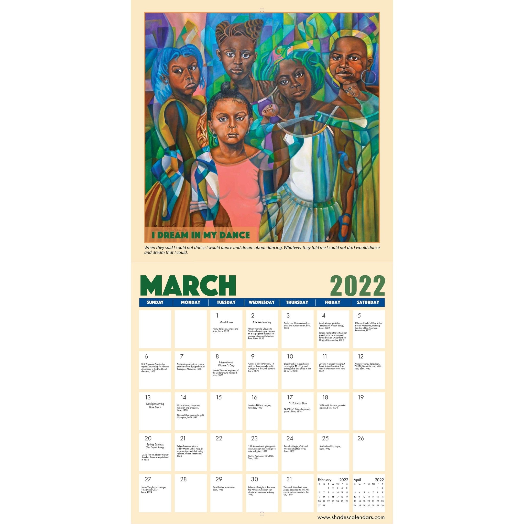 Between the Lines by David Cassidy: 2022 African American Calendar