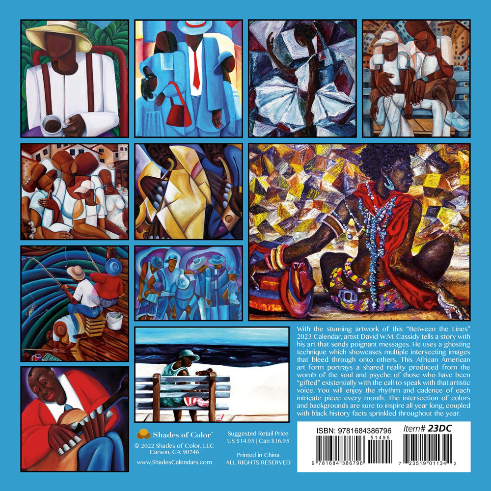 Between the Lines by David Cassidy: 2023 African American Calendar (Back Calendar)