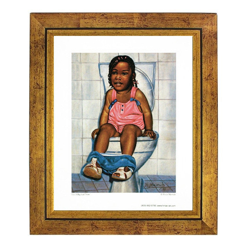 I'm a Big Girl Now-Art-Hulis Mavruk-10x8 inches-Gold Frame-The Black Art Depot