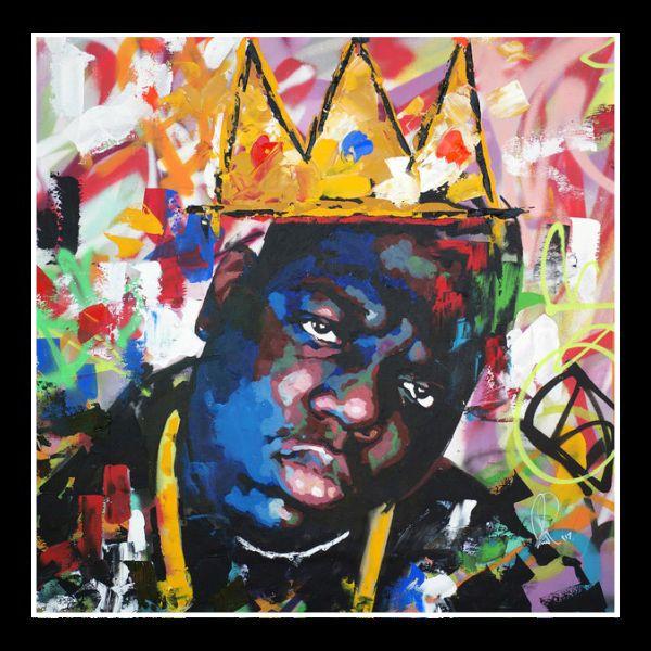 Biggie Smalls (Notorious B.I.G.): King of New York by Richard Day (Black Frame)