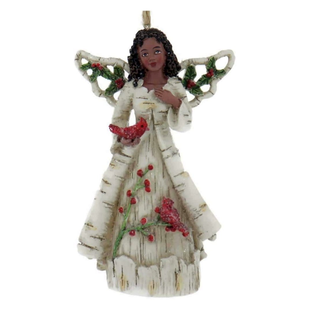 2 of 7: Birch Berry Angels: African American Christmas Ornaments