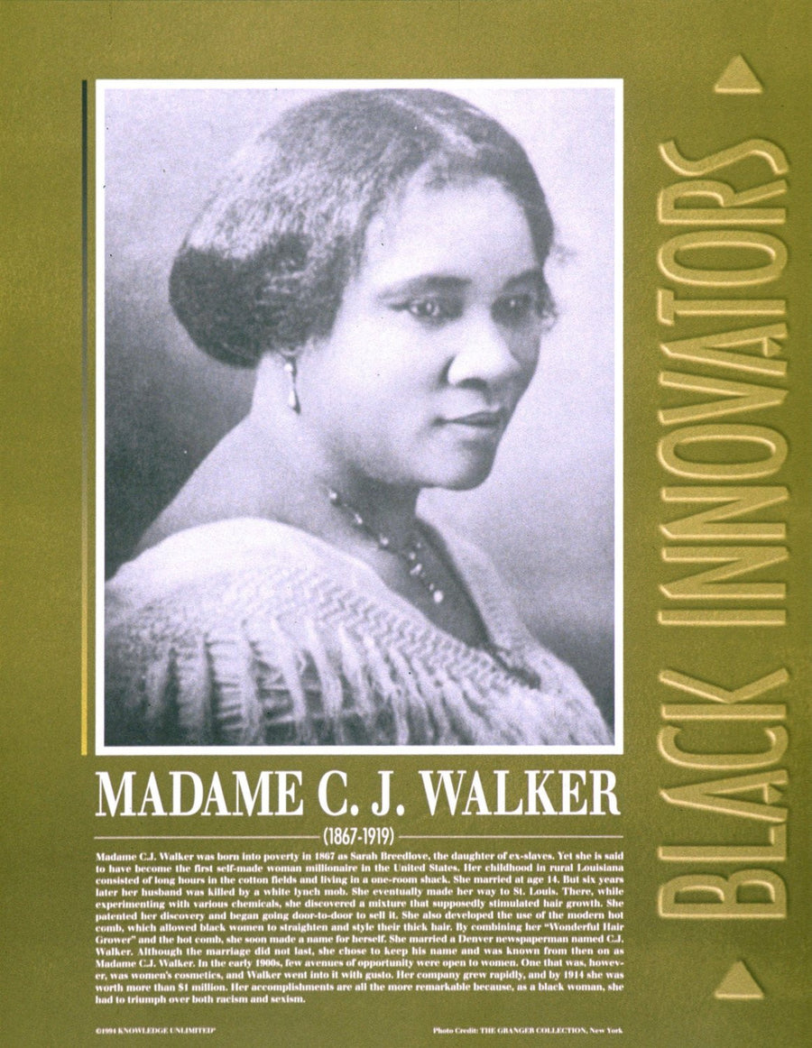 Black Innovators: Madame C.J. Walker Poster by Knowledge Unlimited